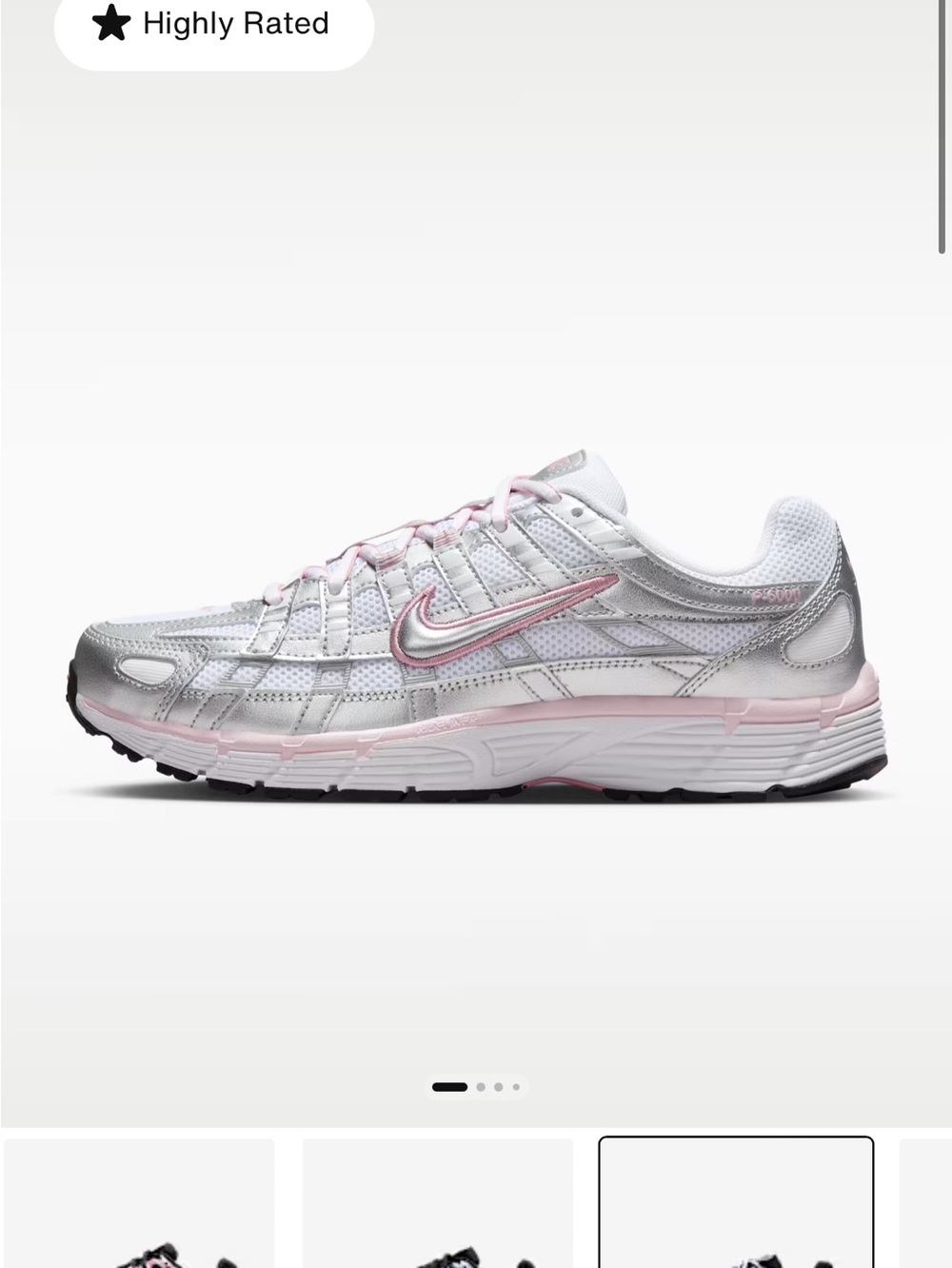 Nike P6000 pink and silver